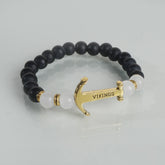 Beads Black & White Bracelet Anchor Design